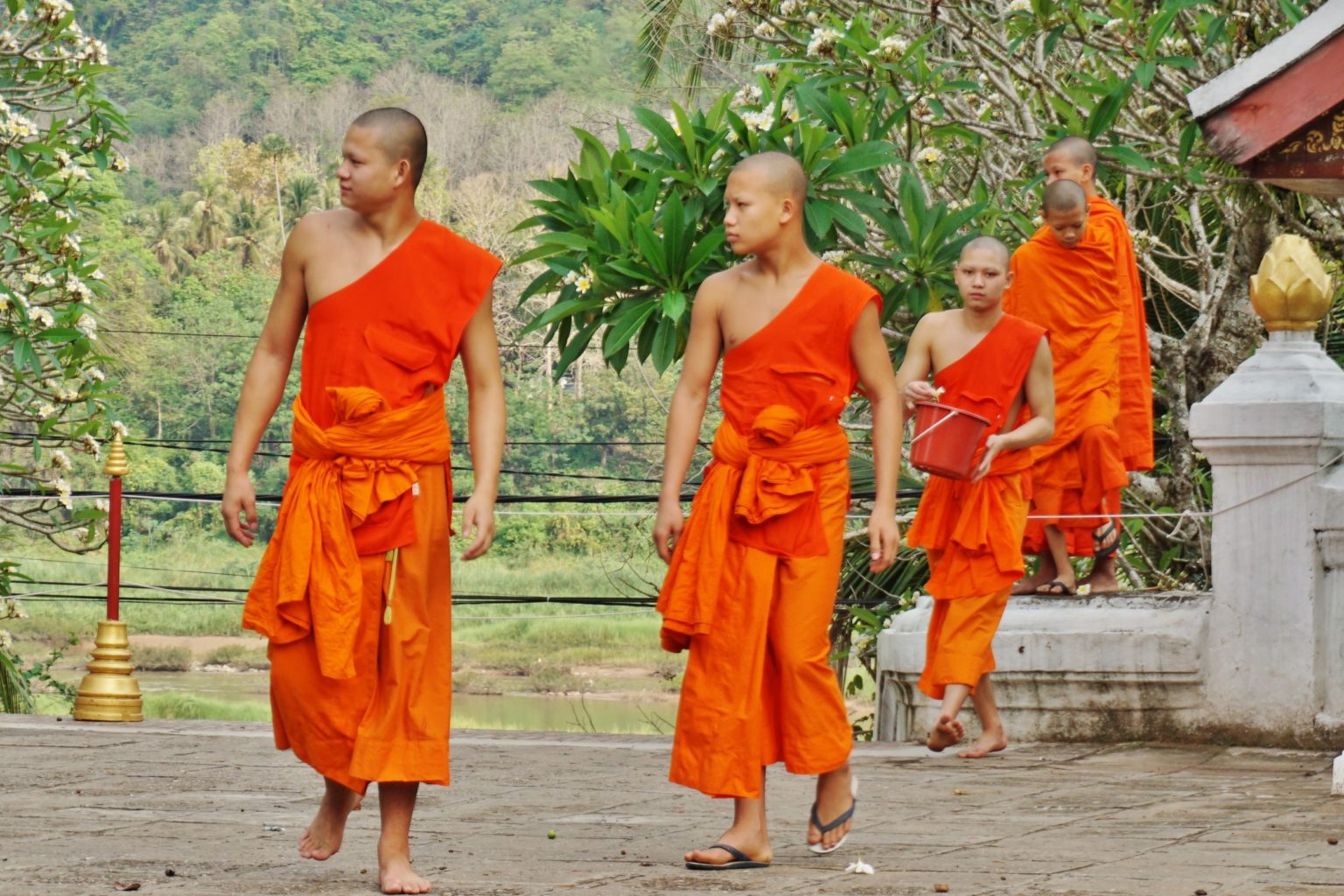 buddhist monks laos