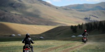 mongolia motorcycle steppe